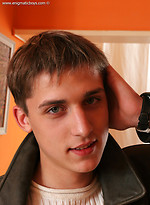 Cute twink Valentin shows his big cock